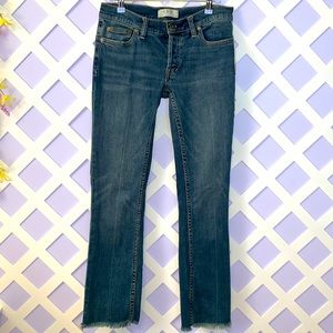 Free People Austin Raw Hem Button Fly Ankle Jeans 26 NWT